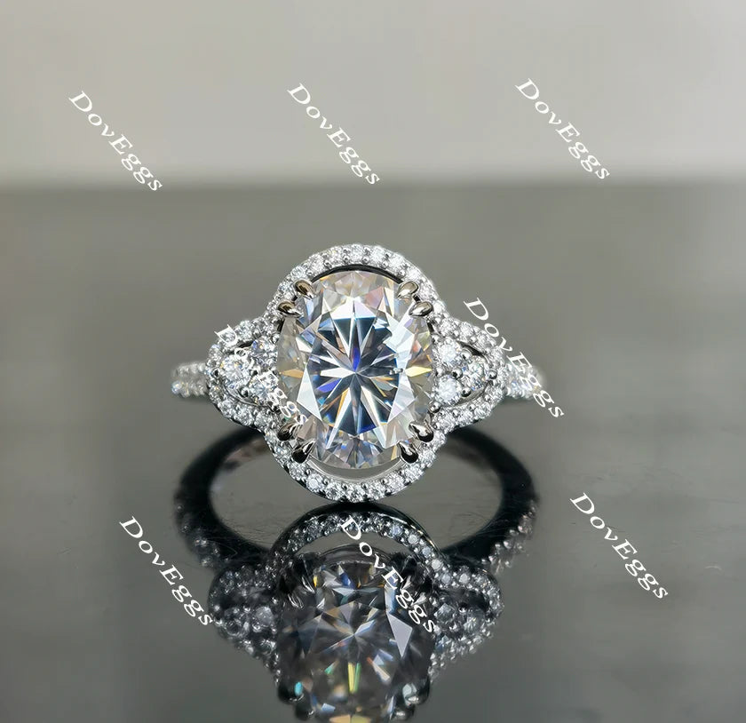 DovEggs bezel floral engagement ring semi-mount only(Exclusively to DovEggs Stones)