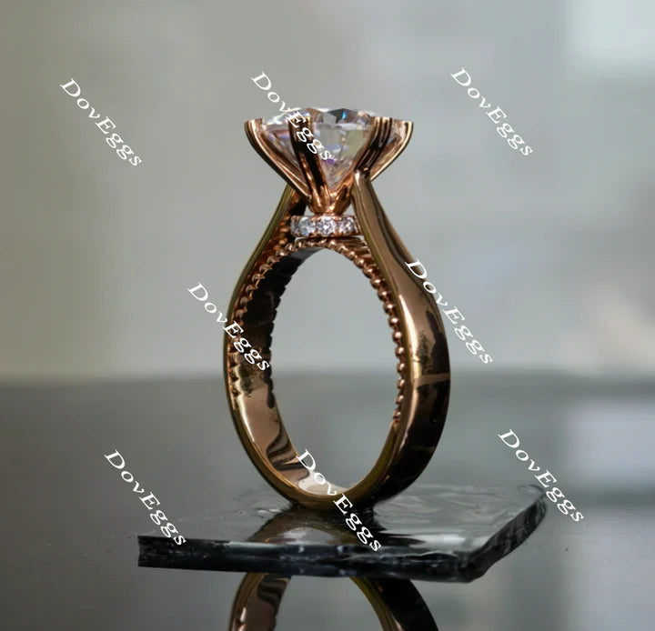 DovEggs pave engagement ring semi-mount only(Exclusively to DovEggs Stones)