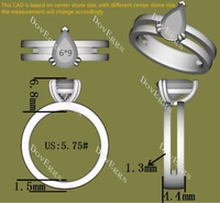 Doveggs solitaire engagement ring semi-mount only(Exclusively to DovEggs Stones)