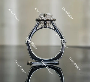 DovEggs pave halo engagement ring semi-mount only(Exclusively to DovEggs Stones)