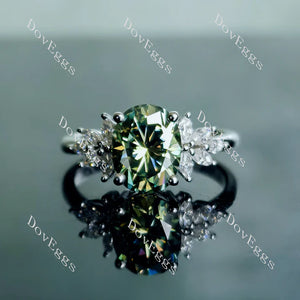 Doveggs floral engagement ring only semi-mount only(Exclusively to DovEggs Stones)