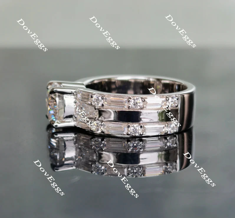 Doveggs art deco engagement ring semi-mount only(Exclusively to DovEggs Stones)