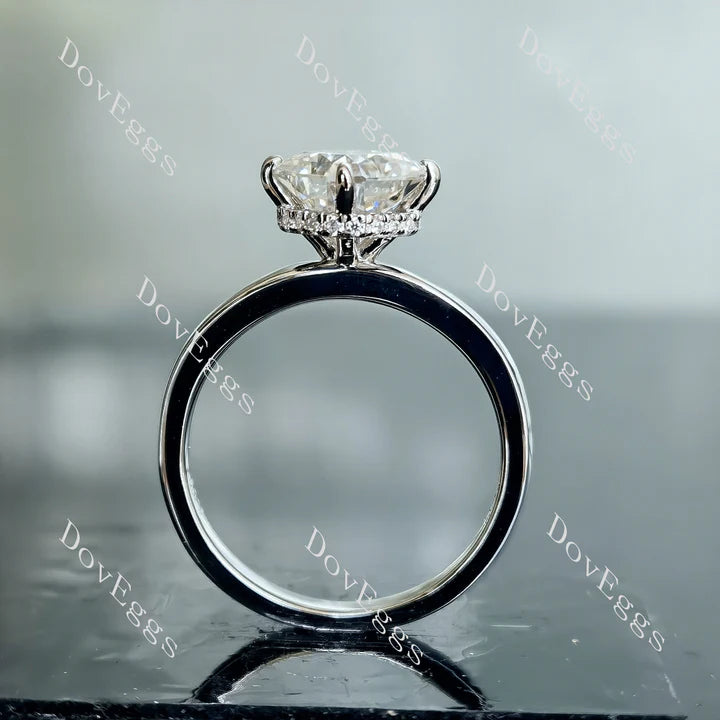 Jan's On Point hidden halo engagement ring only semi-mount only(Exclusively to DovEggs Stones)