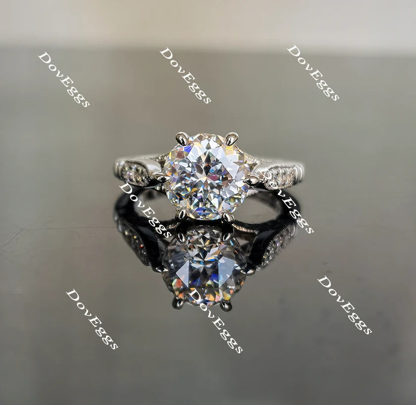 Doveggs art deco engagement ring semi-mount only(Exclusively to DovEggs Stones)