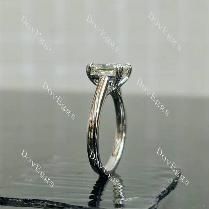 The Jessica radiant pave engagement ring semi-mount only(Exclusively to DovEggs Stones)