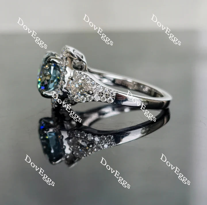 DovEggs halo engagement ring only semi-mount only(Exclusively to DovEggs Stones)