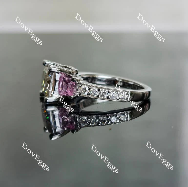 The Ginny side-stone engagement ring only semi-mount only(Exclusively to DovEggs Stones)