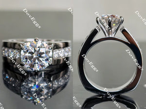 Doveggs channel set engagement ring only semi-mount only(Exclusively to DovEggs Stones)