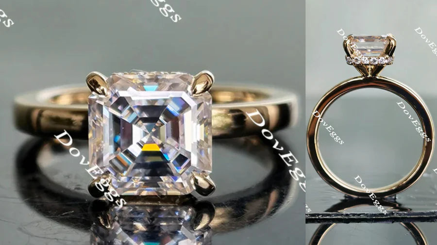 Doveggs hidden halo engagement ring semi-mount only(Exclusively to DovEggs Stones)