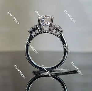 Teia Lily Oval side stone engagement ring only semi-mount only(Exclusively to DovEggs Stones)