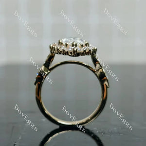 IAIAK halo engagement ring only semi-mount only(Exclusively to DovEggs Stones)