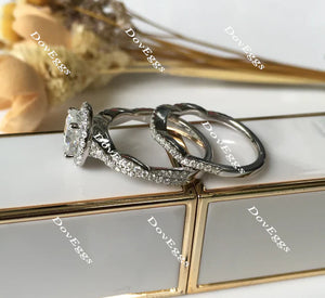 DovEggs halo engagement ring only semi-mount only(Exclusively to DovEggs Stones)