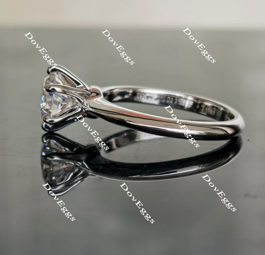 Doveggs classic 6 prongs solitaire style engagement ring semi-mount only(Exclusively to DovEggs Stones)