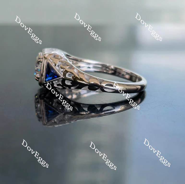 Doveggs side stones engagement ring semi-mount only(Exclusively to DovEggs Stones)