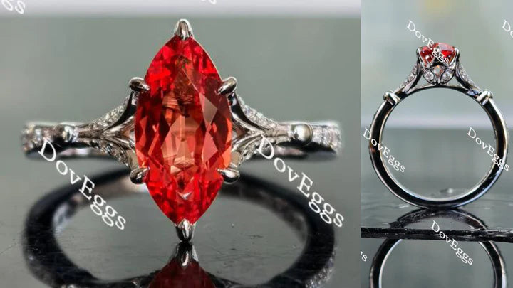 DovEggs art deco engagement ring only semi-mount only(Exclusively to DovEggs Stones)