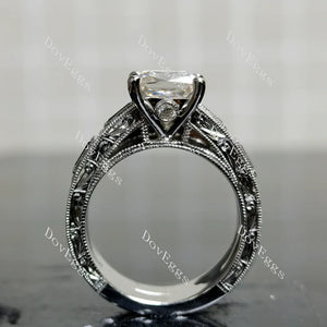 Doveggs channel pave engagement ring only semi-mount only(Exclusively to DovEggs Stones)