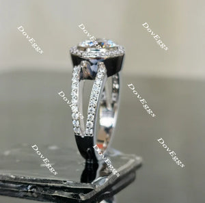 Doveggs halo engagement ring semi-mount only(Exclusively to DovEggs Stones)