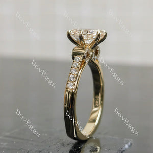 DovEggs pave bridge art deco vintage engagement ring only semi-mount only(Exclusively to DovEggs Stones)