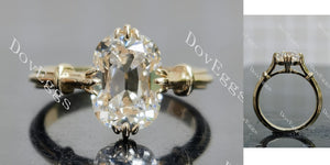 Doveggs cushion solitaire moissanite engagement ring