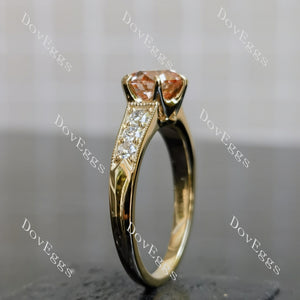 Doveggs pave art deco engagement ring only semi-mount only(Exclusively to DovEggs Stones)