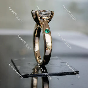 Doveggs art deco engagement ring only semi-mount only(Exclusively to DovEggs Stones)