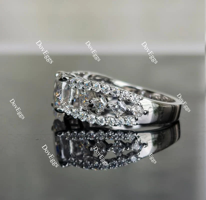 The Mikinzy split shank half eternity pave engagement ring only semi-mount only(Exclusively to DovEggs Stones)