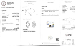 Doveggs 1.01ct Marquise G color VS1 Clarity Excellent cut lab diamond stone(certified)