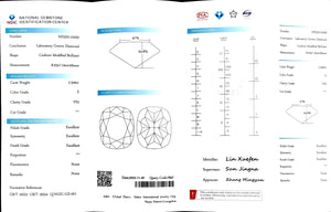 Doveggs 2.549ct cushion E color VS2 Clarity Excellent cut lab diamond stone(certified)
