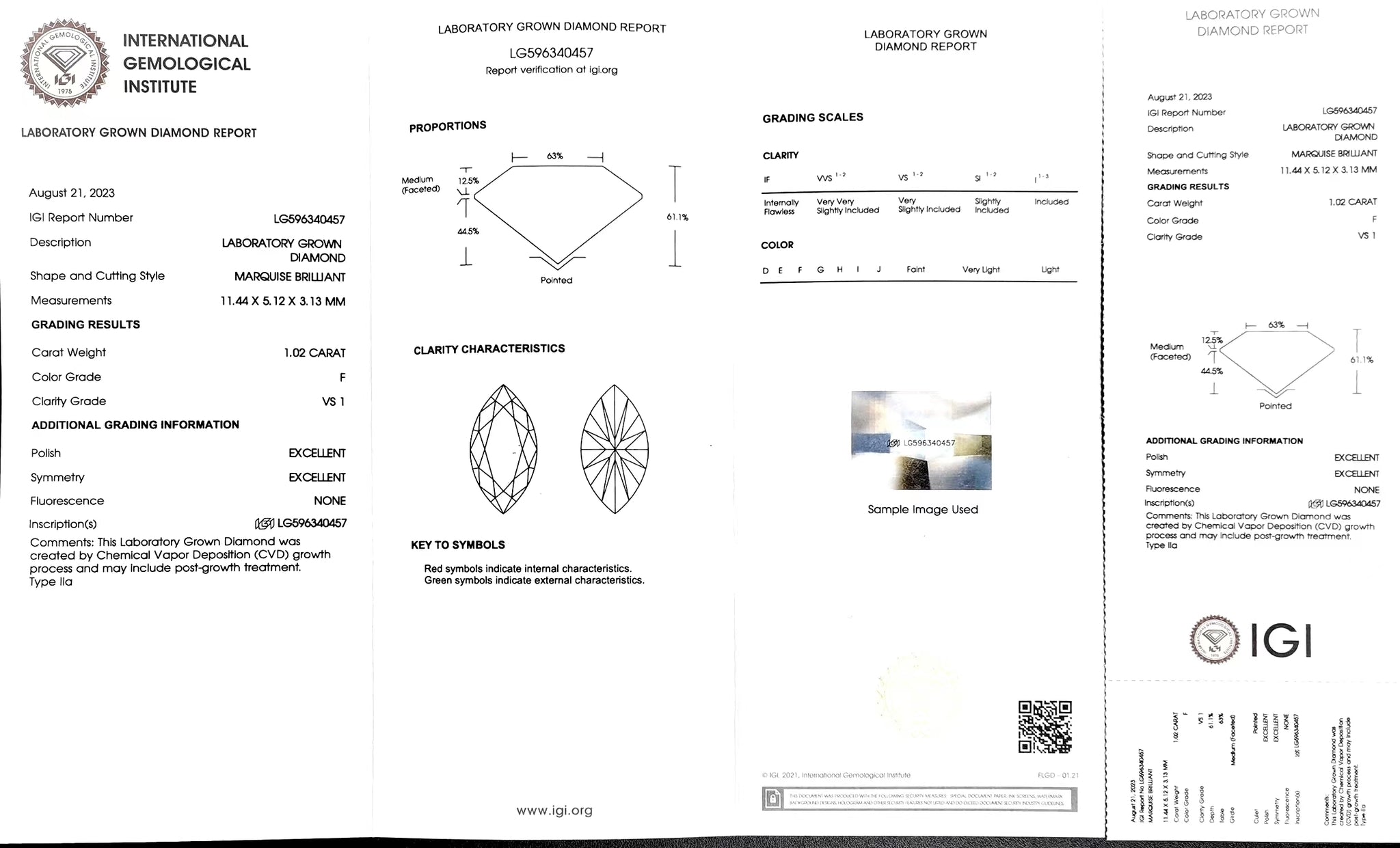 Doveggs 1.02ct Marquise F color VS1 Clarity Excellent cut lab diamond stone(certified)