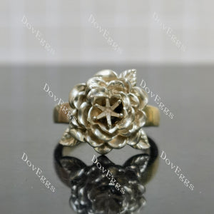 DovEggs floral pave engagement ring only semi-mount only(Exclusively to DovEggs Stones)