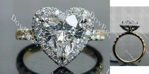 Julie’s Heart Halo Half Enternity Lab Grown Diamond Engagement Ring