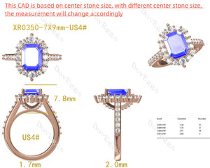 DovEggs halo engagement ring only semi-mount only(Exclusively to DovEggs Stones)