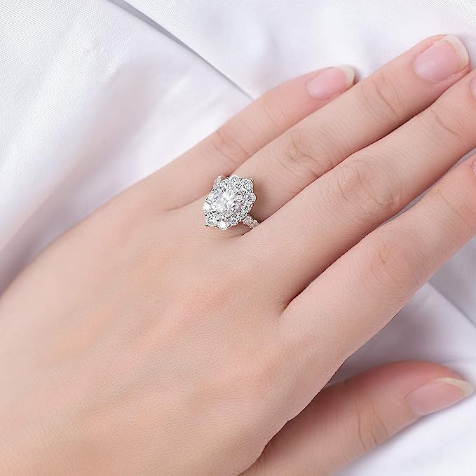 Doveggs 2ct oval moissanite engagement ring