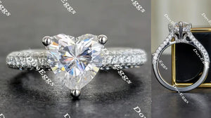 DovEggs half eternity pave engagement ring semi-mount only(Exclusively to DovEggs Stones)