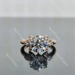 Doveggs floral engagement ring semi-mount only(Exclusively to DovEggs Stones)