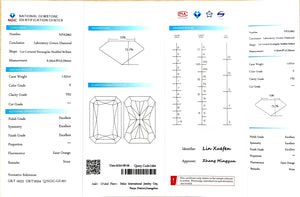 Doveggs 1.031ct radiant E color VS2 Clarity Excellent cut lab diamond stone(certified)
