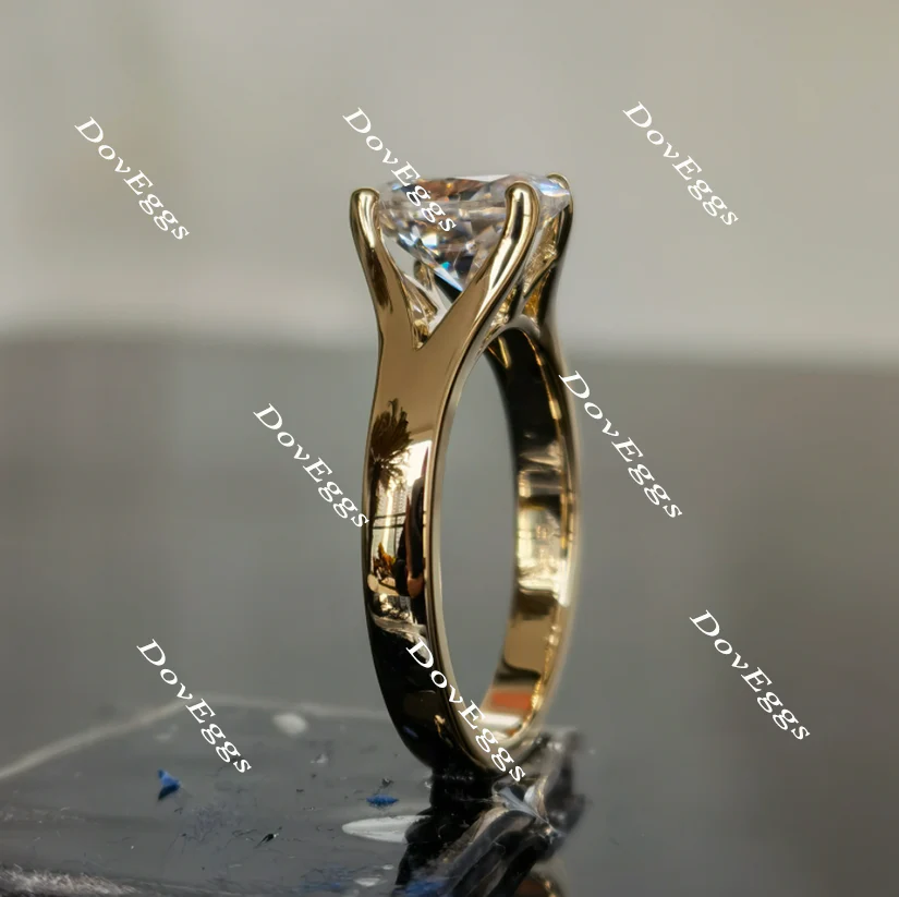 Doveggs solitaire split shank engagement ring semi-mount only(Exclusively to DovEggs Stones)