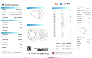Doveggs 2.615ct cushion D color VS2 Clarity Excellent cut lab diamond stone(certified)