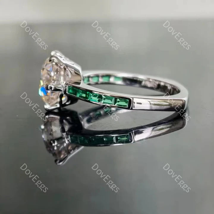 Doveggs channel set engagement ring semi-mount only(Exclusively to DovEggs Stones)