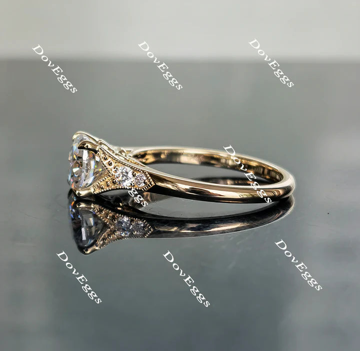 DoveEggs art deco engagement ring only semi-mount only(Exclusively to DovEggs Stones)