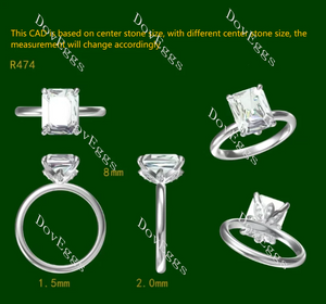 Doveggs solitaire torus engagement ring semi-mount only(Exclusively to DovEggs stones)