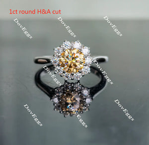 DovEggs halo engagement ring only semi-mount only(Exclusively to DovEggs Stones)