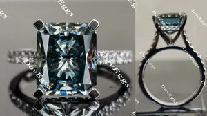 The Karen half eternity paved engagement ring semi-mount only(Exclusively to DovEggs Stones)