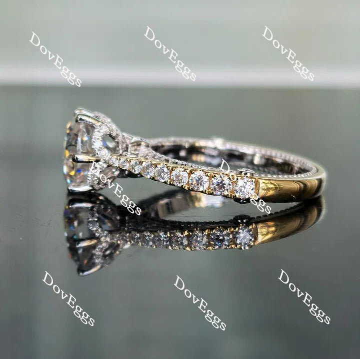 Doveggs vintage pave engagement ring only semi-mount only(Exclusively to DovEggs Stones)