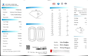 Doveggs 2.087ct Modified elongated cushion D color VVS2 Clarity Excellent cut lab diamond stone(certified)