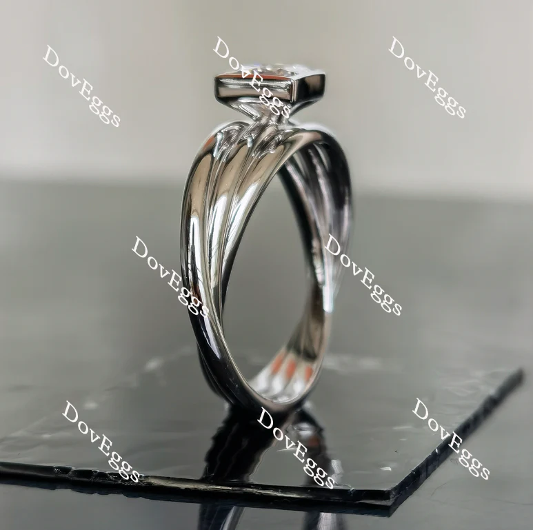 Doveggs bezel setting engagement ring semi-mount only(Exclusively to DovEggs Stones)