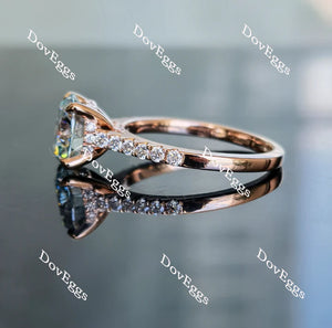 DovEggs half eternity pave engagement ring only semi-mount only(Exclusively to DovEggs Stones)