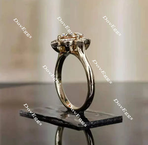 The Diane flower shape engagement ring only semi-mount only(Exclusively to DovEggs Stones)