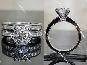 DovEggs channel set engagement ring only semi-mount only(Exclusively to DovEggs Stones)