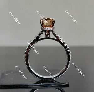 DovEggs pave engagement ring only semi-mount only(Exclusively to DovEggs Stones)